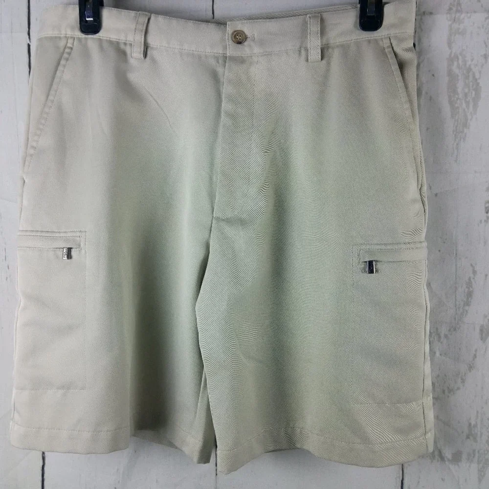 IZOD Extreme Function Men's Tan Golf Shorts Size 34W